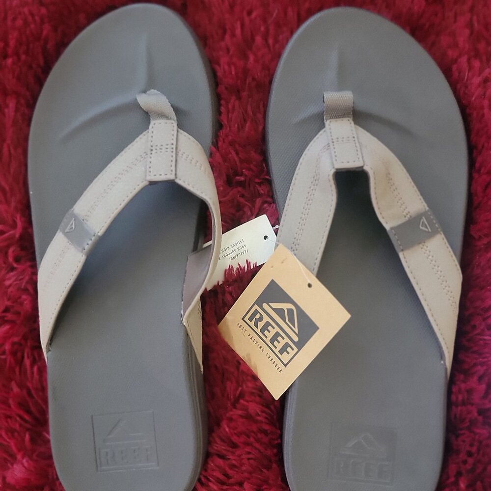 Reef Men’s Cushion Phantom Flip Flops | Brown Leather Size 13 | NWT